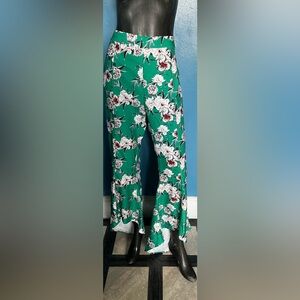 Women’s Floral Green Wide Leg Pants XXL